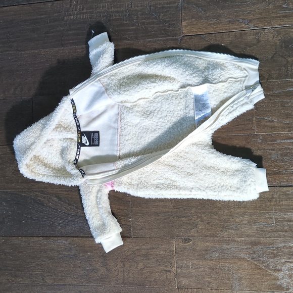 Nike Sherpa Full Zip Fleece Hooded Snow Suit, Pram, Coverall Size 6 months - Picture 4 of 8